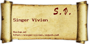 Singer Vivien névjegykártya
